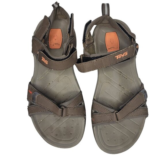 Teva Brown Strappy water hiking Outdoor Sandals adjustable straps Size 8 - Picture 2 of 9